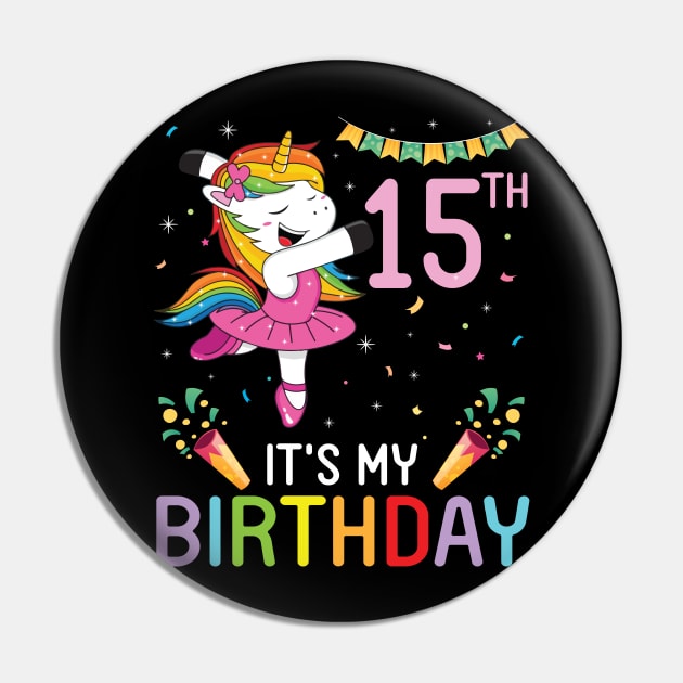 Happy Unicorn Dancing Congratulating 15th Time It's My Birthday 15 Years Old Born In 2006 Pin by bakhanh123