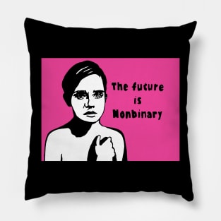 Political pop the future is non binary Pillow