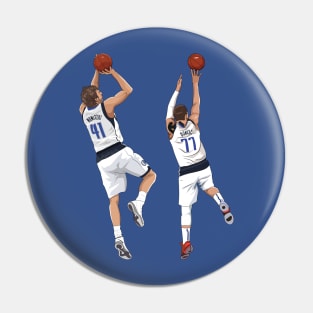 Luka Doncic x Dirk Nowitzki Pin