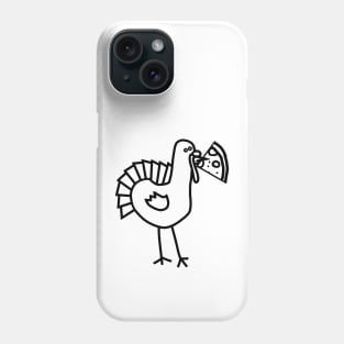 Thanksgiving Turkey with Pizza Slice Outline Phone Case