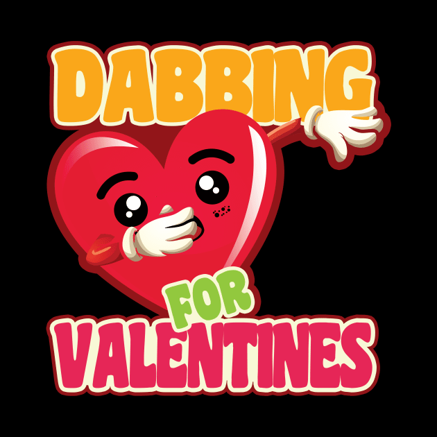 'Dabbing Heart For Valentines' Sweet Valentines Lovers Gift by ourwackyhome