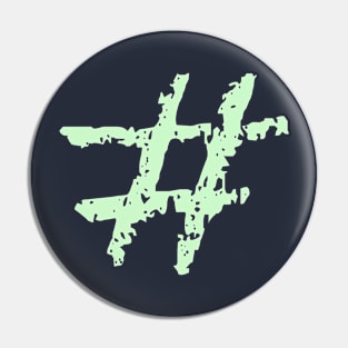 Hashtag symbol simple fun design Pin