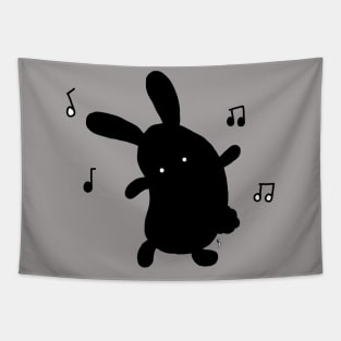 Cute Bunny Rabbit Dnace Tapestry