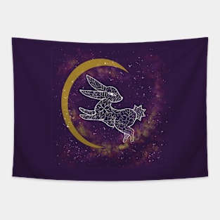 Purple lunar hare Tapestry