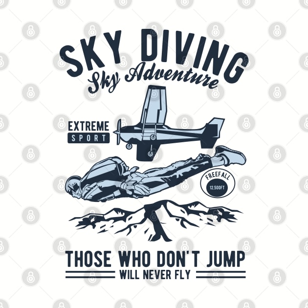 Vector Illustration of Sky Diving. by beanbeardy