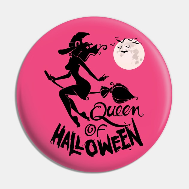Queen Of Halloween Witch Aesthetic For Women Gift Pin by Ramadangonim
