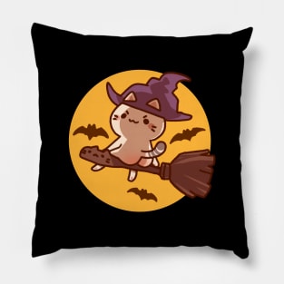 Halloween Booty Witch Cat Pillow