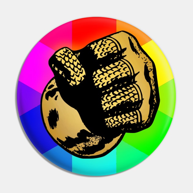 Infinity In The Palm of Your Hand Magic Super Glove Parody MCU Comic Saga Art Pin by blueversion