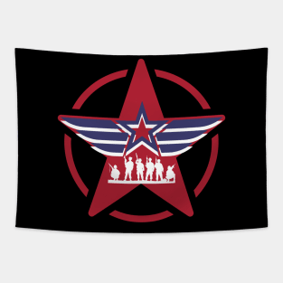 American Soldier T-Shirt Tapestry