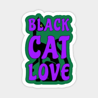 Black Cat Love Magnet