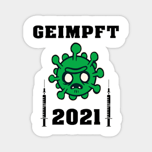 German Quote Vaccinated 2021 Magnet