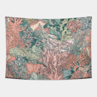 Pastel Coral Design Pattern V6 Tapestry