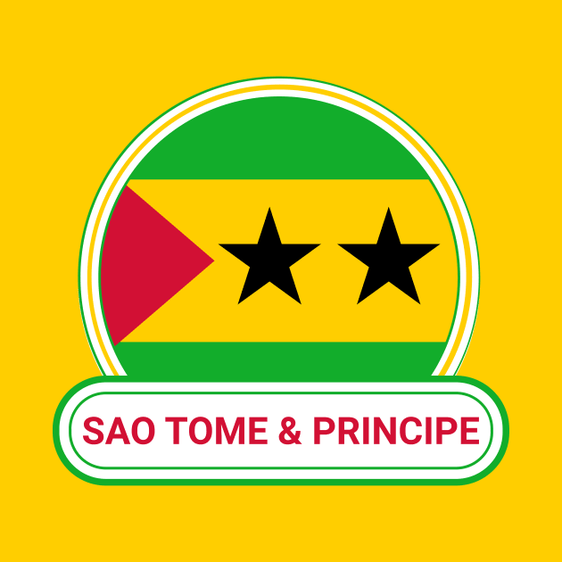 Sao Tome and Principe Country Badge - Sao Tome and Principe Flag by Yesteeyear