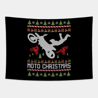 MOTO CHRISTMAS BIKER Tapestry