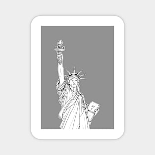 Statue Of Liberty ( grey version ) Magnet