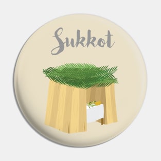 Warm Sukkot Booth of Togetherness and love Pin