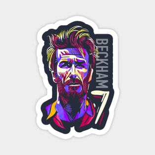 David Beckham popart cartoon Magnet