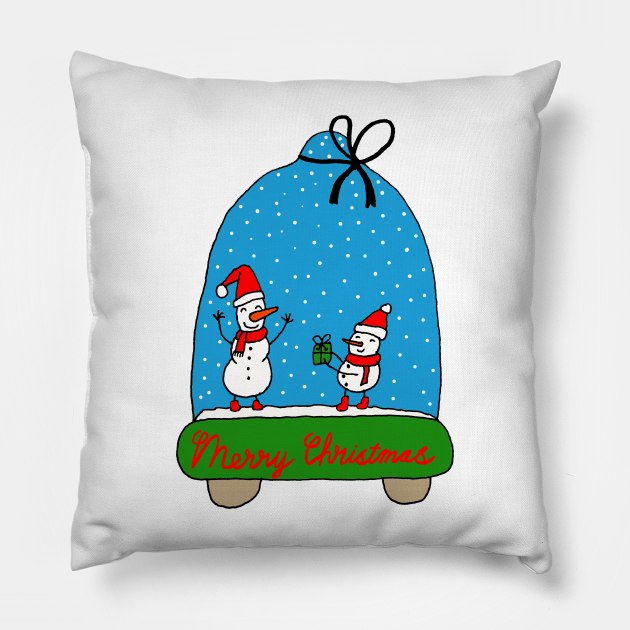 Snowman Dome Pillow by jhsells98