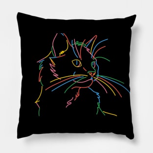 Un magnifique et beau design pour les amoureux de la simplicité et des chats intitulé : Le chat calme et beau Pillow