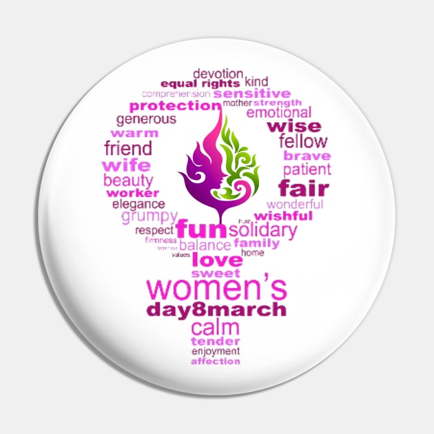 March 8th - IWD - Woman Empowerment Pin by FabRonics