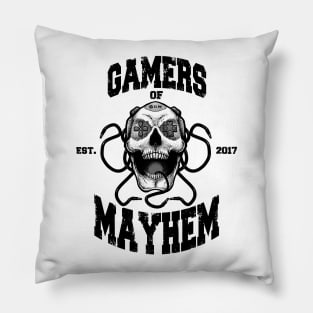 Gamers of Mayhem (black) Pillow