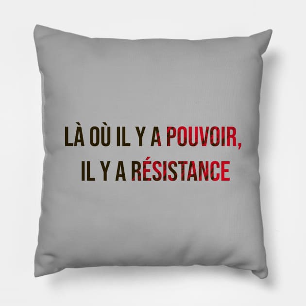 'Where there is power, there is resistance' - Foucault Pillow by Blacklinesw9