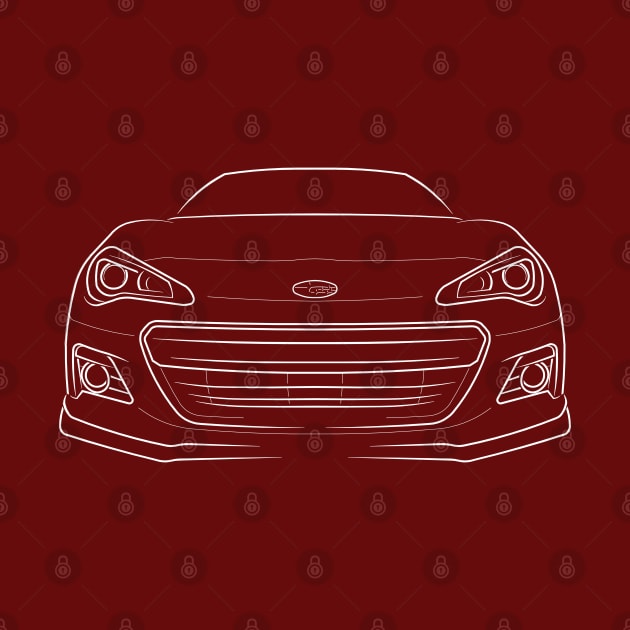 Subaru BRZ - front stencil, white by mal_photography