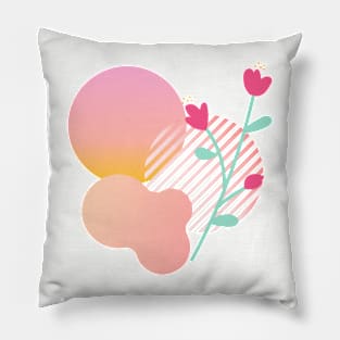 Pink flower abstract Pillow