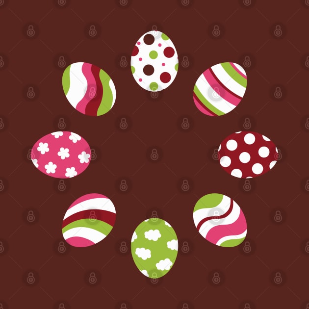 Eggs | Pink Green | Stripes | Dots | Clouds | Maroon by Wintre2