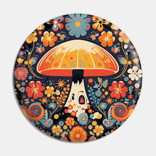 Retro Mushroom Pin