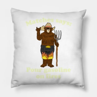 Matches the cowboy bear public safety meme Pillow