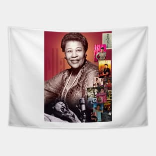 Ella Fitzgerald Collage Portrait Tapestry