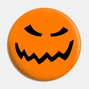 Frowning Halloween Pumpkin Face Pin