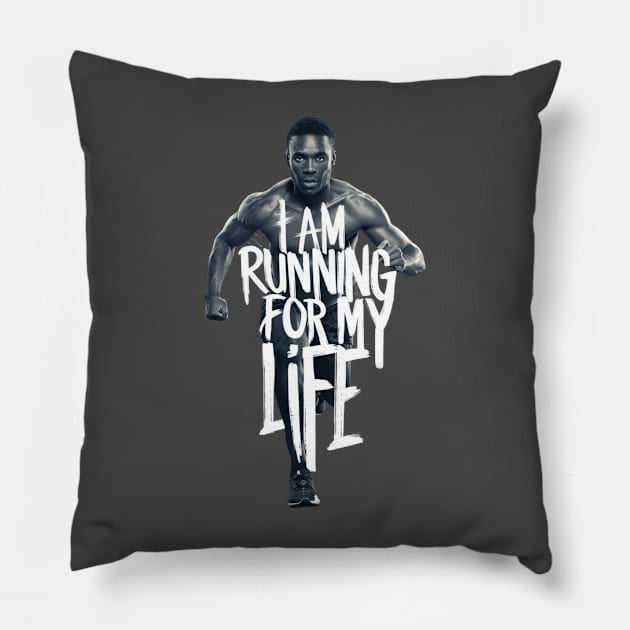 Runners T shirt Pillow by UrbanBlend