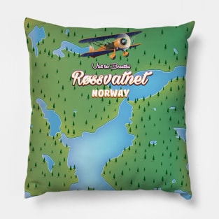 Røssvatnet Norway lake map Pillow