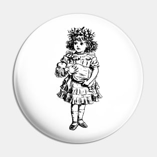 Girl with a doll Pin