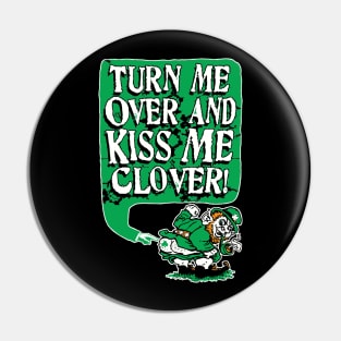 Kiss Me Clover Leprechaun Pin