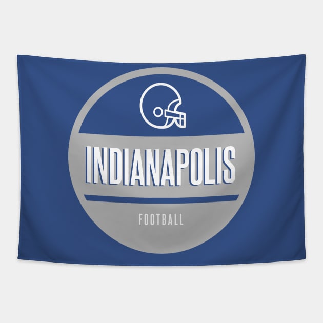 Indianapolis retro football Tapestry by BVHstudio