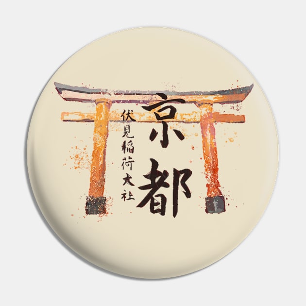 Kyoto Fushimi Inari Shrine design Pin by DaxEugene