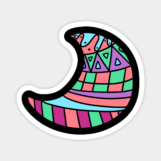 Abstract Crescent Moon Magnet by saradaboru