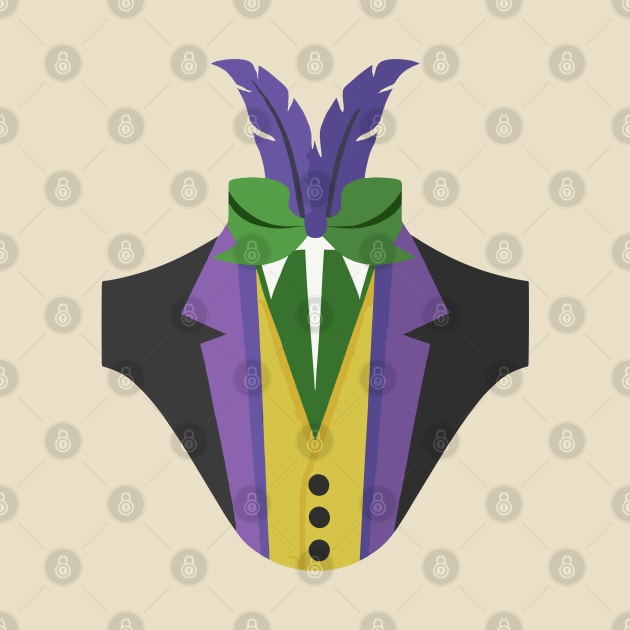 Mardi Gras Fake Faux Tuxedo by YuriArt