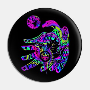 Psychedelic Canadian art Pin