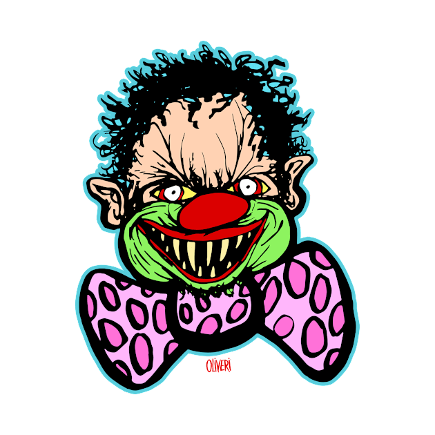 Creepy Evil Clown by peteoliveriart