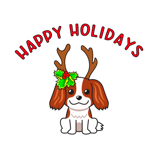 XMAS COCKER SPANIEL PUPPY WITH REINDEER ANTLERS by Scarebaby