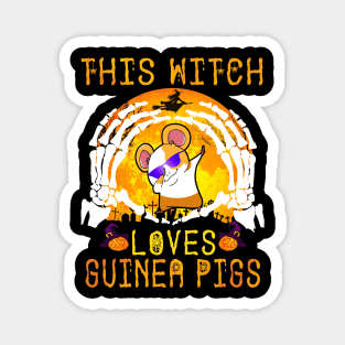 This Witch Loves Guinea Pigs Halloween (139) Magnet