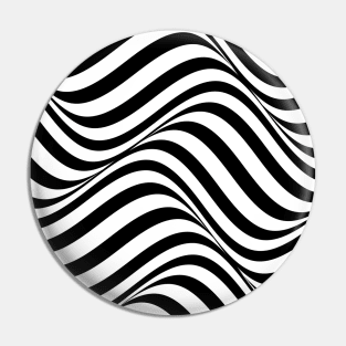 Abstract Art Black White Pin