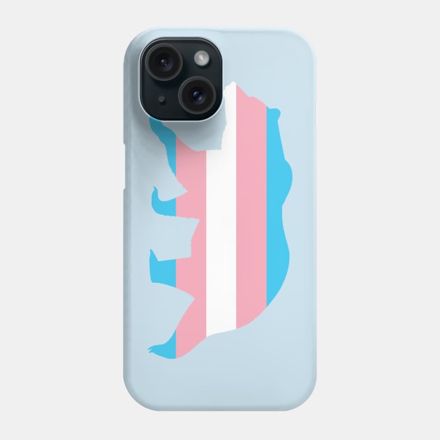 Pride Animal- Trans Bear Phone Case by HeckHound