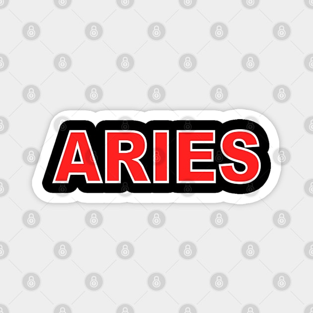 aries zodiac sign Magnet by Chandan