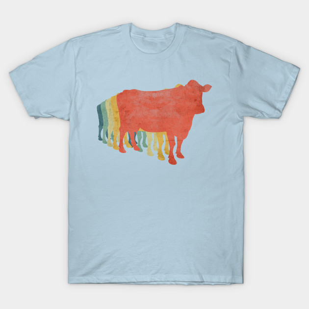 Discover Cow Retro Vintage Color - Cow - T-Shirt