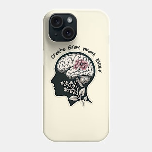 The Symbiotic Elegance of Cognitive Flora: An Artistic Fusion of the Human Mind and Botanical Beauty Phone Case